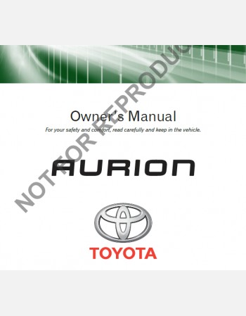 toyota aurion 2015-2016 owners manual